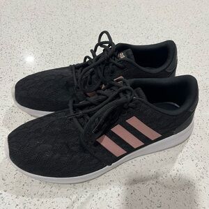 Black Adidas women’s running shoes. Size 7.5